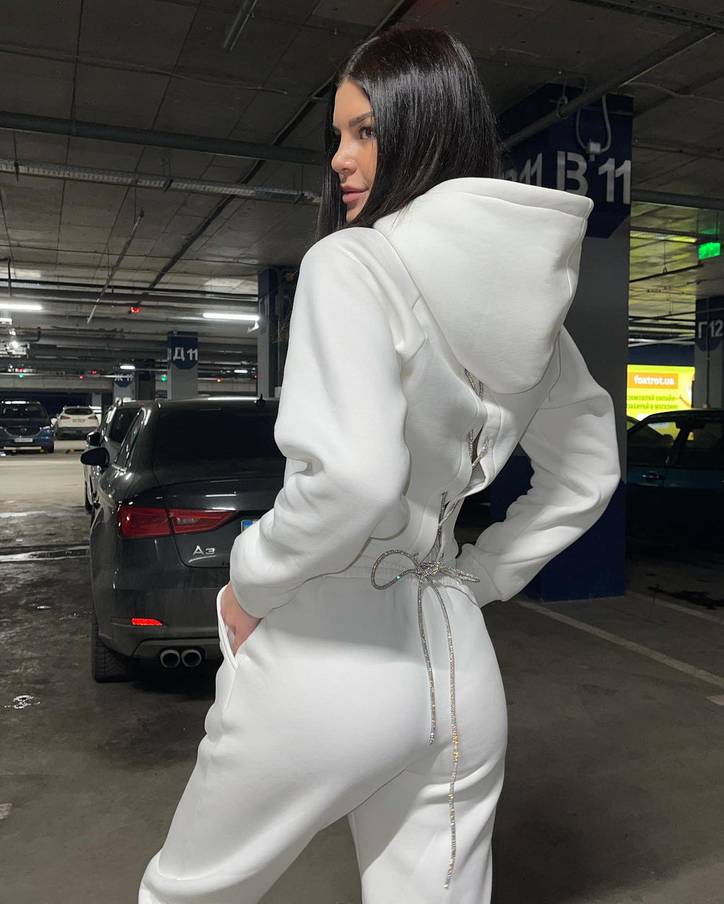 Oversized High-Waisted Fleece Pants