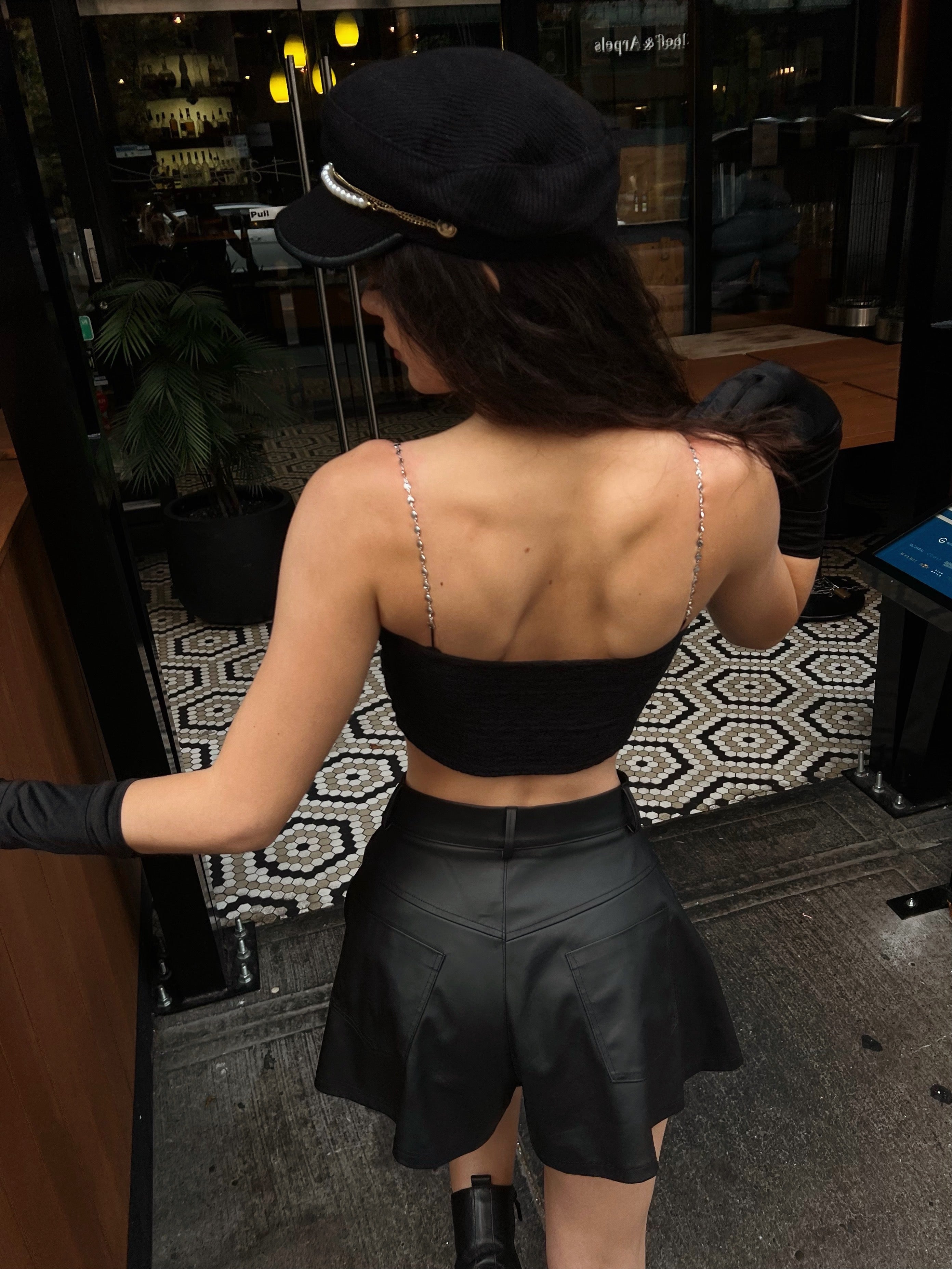 High-Waisted Faux Leather Shorts